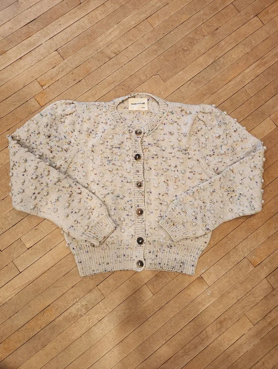 Misha & Puff Ellie Popcorn Cardigan in Iris Confetti - Picture 4 of 15
